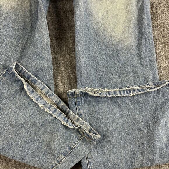 Jaded London Jeans Mens 30 Sandwash Blaze Slim Flare Fit Distressed Y2K Grunge - Picture 9 of 16